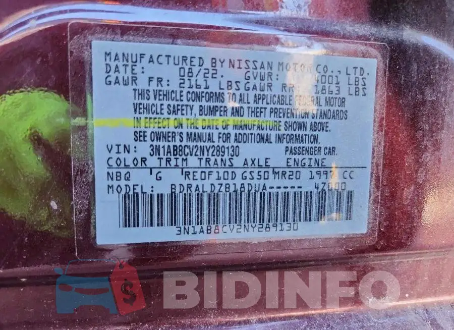 3N1AB8CV2NY289130 Photo# 13
