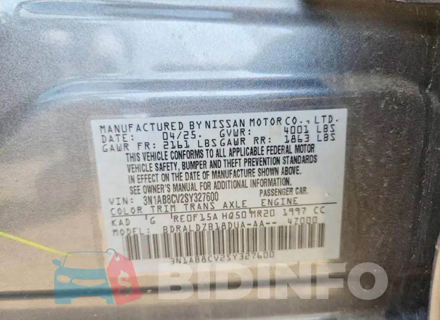 3N1AB8CV2SY327600 Photo# 12