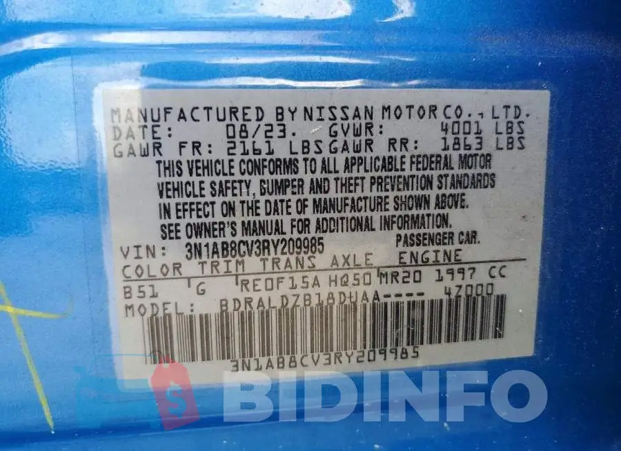3N1AB8CV3RY209985 Photo# 12