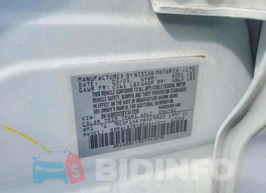3N1AB8CV3SY341098 Photo# 12