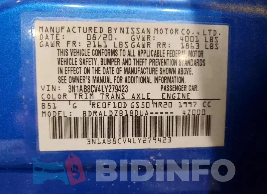 3N1AB8CV4LY279423 Photo# 12