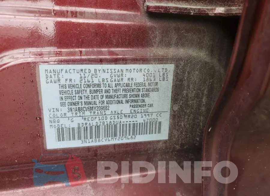 3N1AB8CV6MY209682 Photo# 12