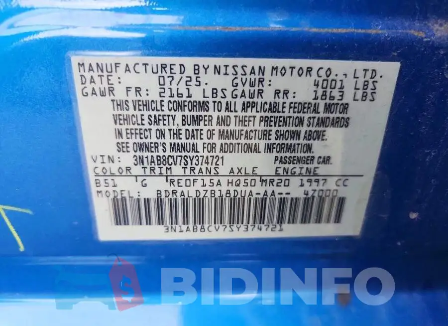 3N1AB8CV7SY374721 Photo# 13