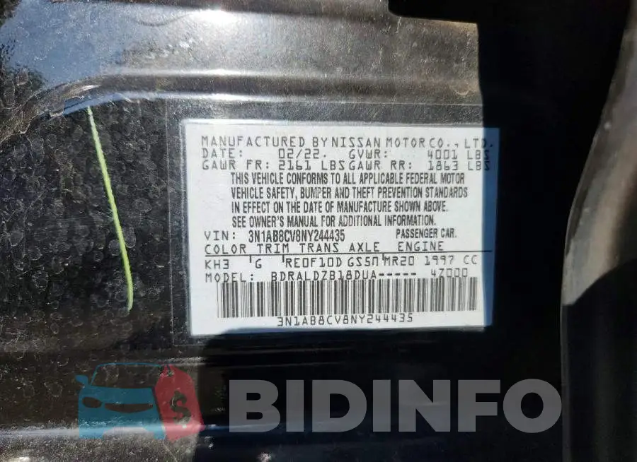 3N1AB8CV8NY244435 Photo# 12