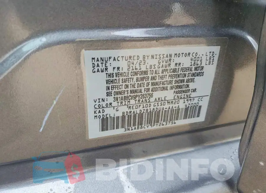 3N1AB8CV9PY263756 Photo# 12