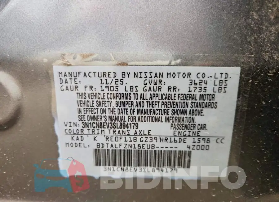 3N1CN8EV3SL894179 Photo# 13