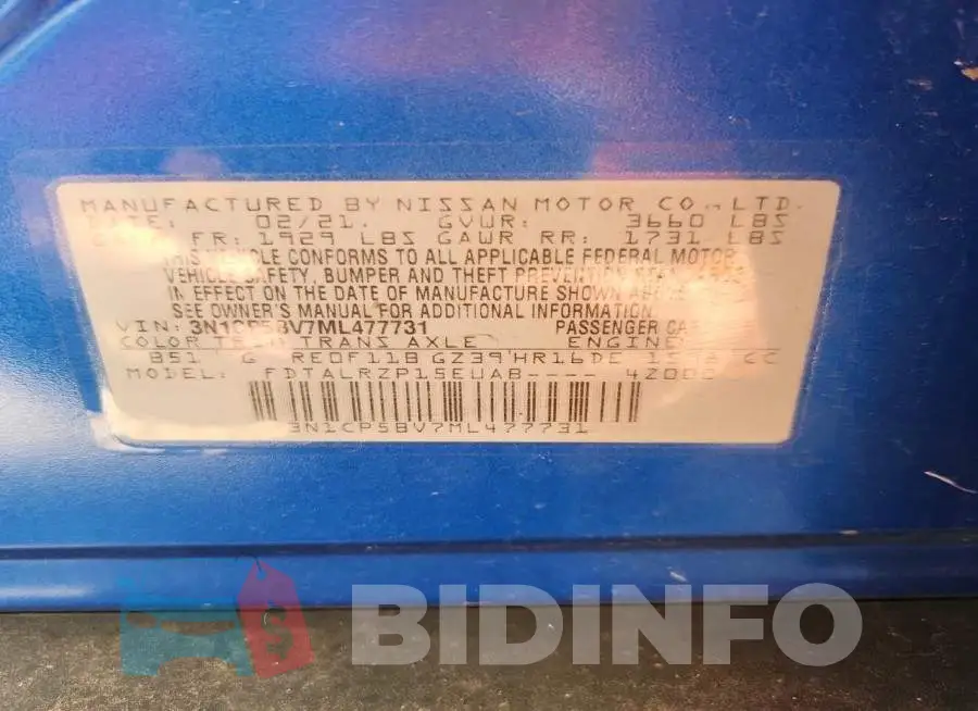 3N1CP5BV7ML477731 Photo# 13