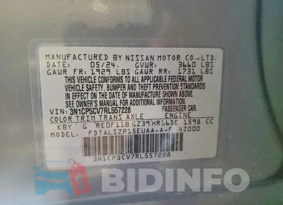 3N1CP5CV7RL557228 Photo# 14