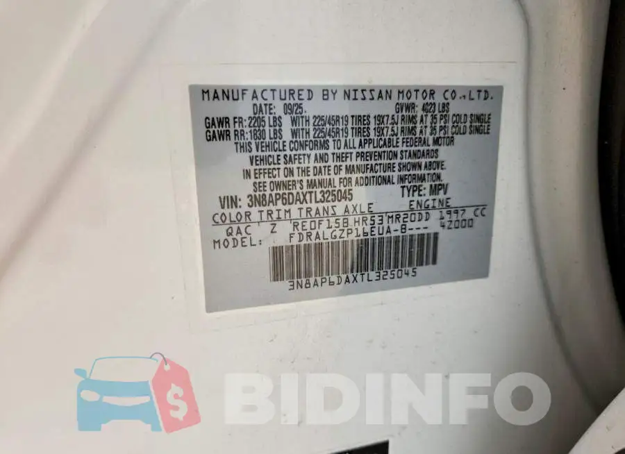 3N8AP6DAXTL325045 Photo# 12