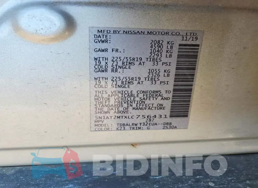 5N1AT2MTXLC756431 Photo# 12
