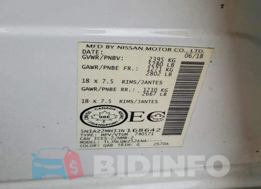 5N1AZ2MH3JN168642 Photo# 13