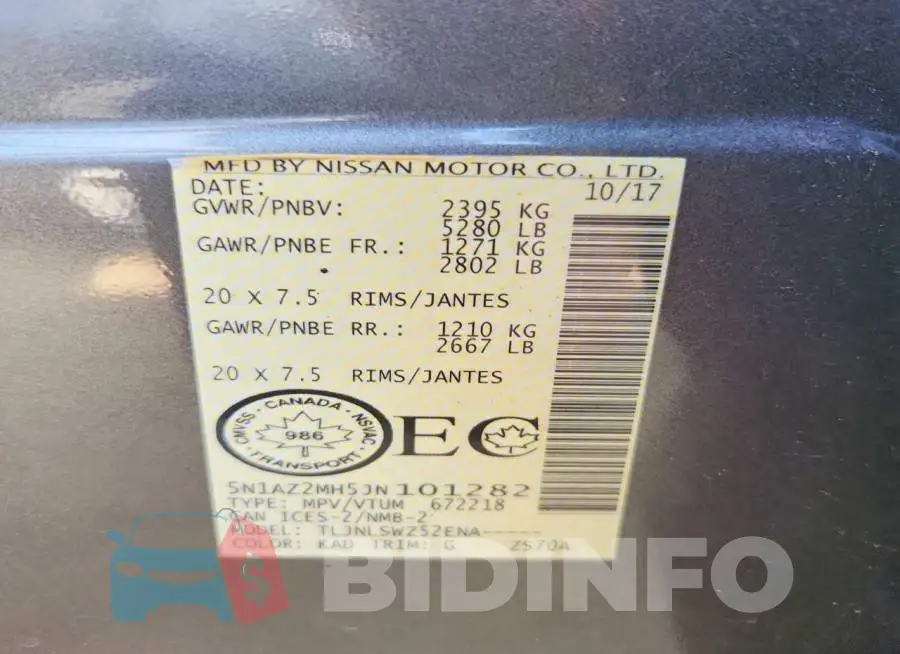 5N1AZ2MH5JN101282 Photo# 13
