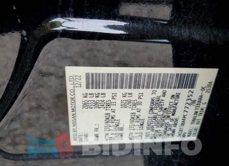5N1BT3BA4PC772352 Photo# 12