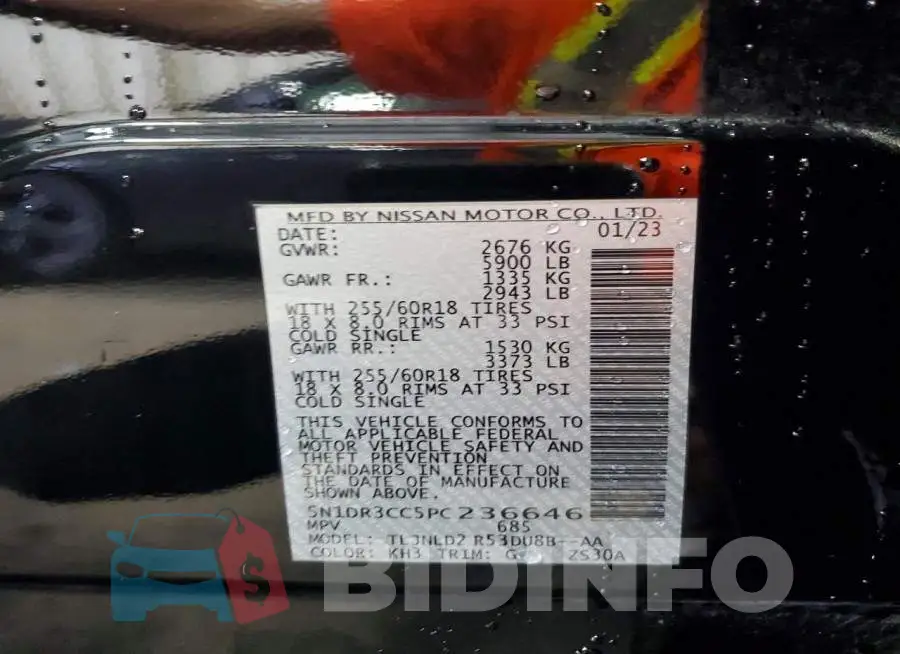 5N1DR3CC5PC236646 Photo# 13