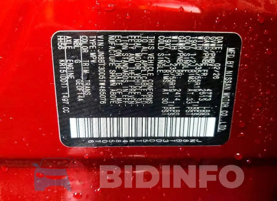 JN8BT3DD5TW485076 Photo# 12