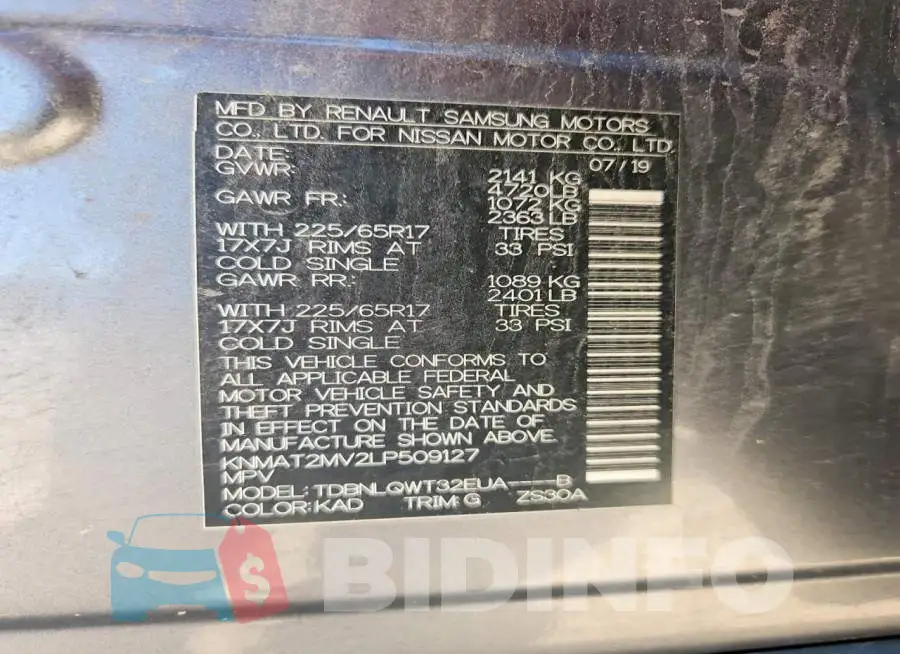 KNMAT2MV2LP509127 Photo# 13