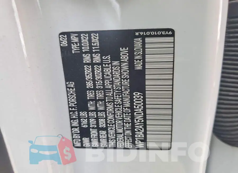 WP1BA2AY5NDA50039 Photo# 14