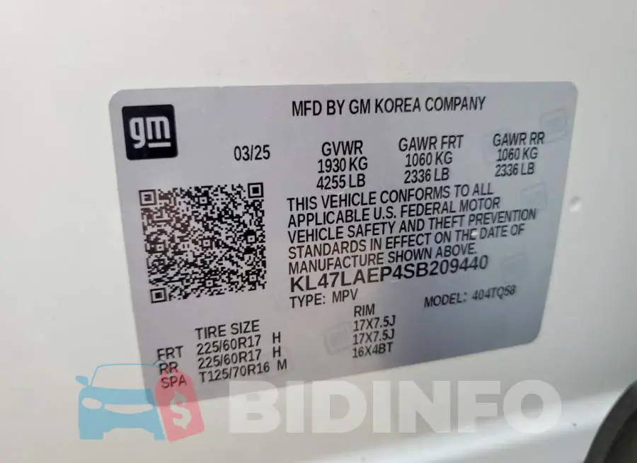 KL47LAEP4SB209440 Photo# 13