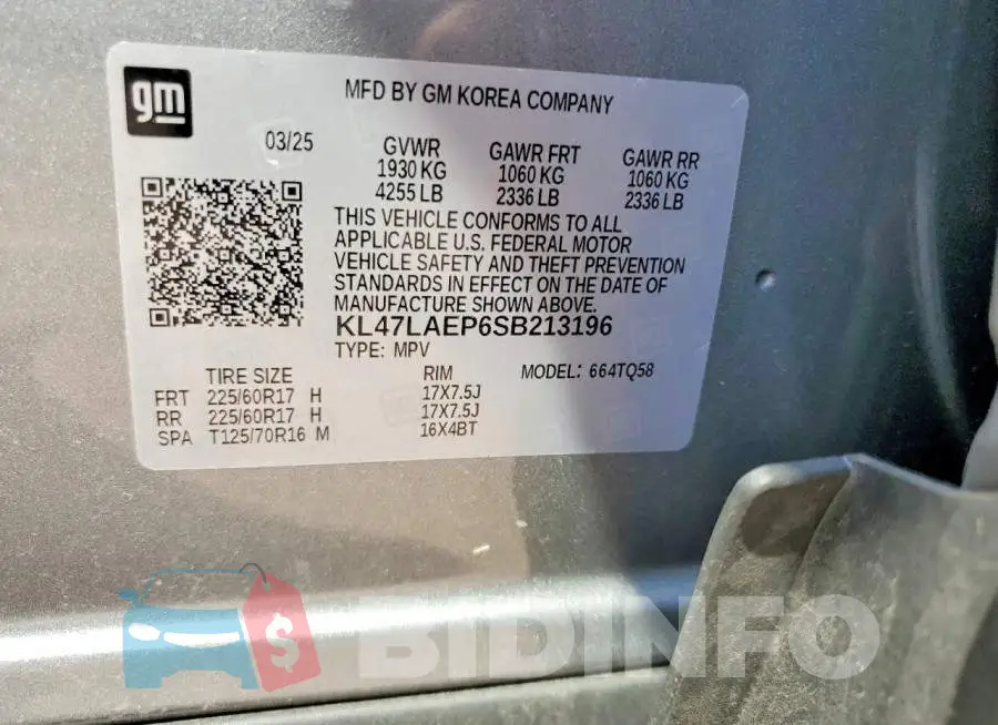 KL47LAEP6SB213196 Photo# 13