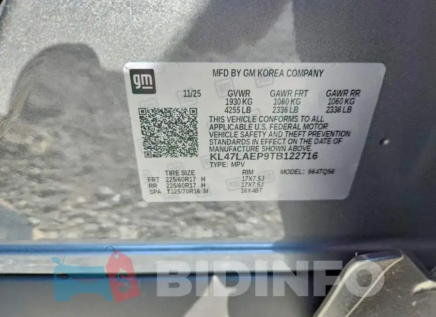 KL47LAEP9TB122716 Photo# 12