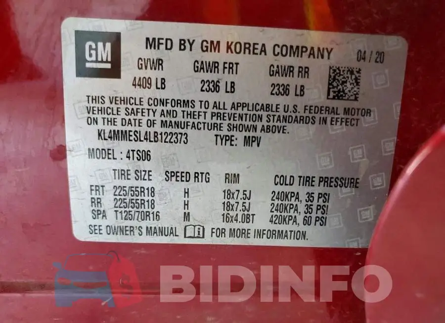 KL4MMESL4LB122373 Photo# 13