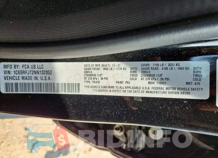 1C6SRFJT2NN132852 Photo# 12