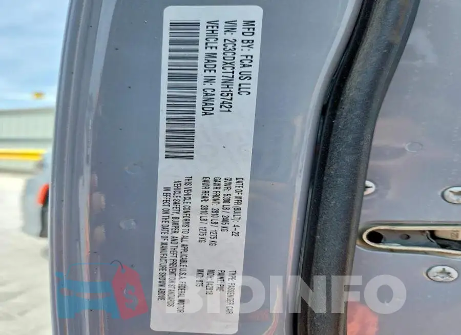 2C3CDXCT7NH157421 Photo# 12