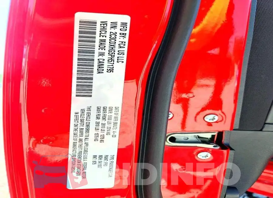 2C3CDXHG5PH571795 Photo# 12