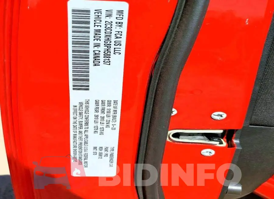 2C3CDXHG8PH588137 Photo# 12