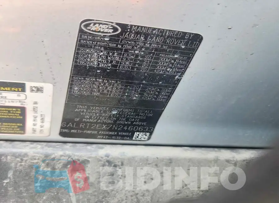 SALRT2EX7N2460633 Photo# 14