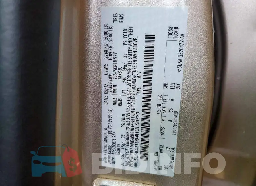 5LMCJ1D94HUL56733 Photo# 13