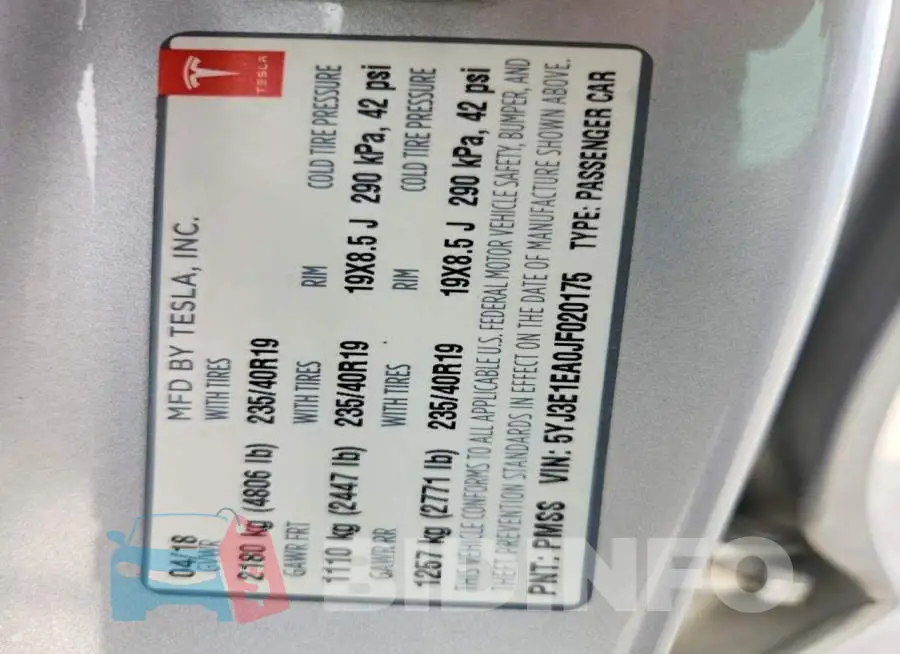 5YJ3E1EA0JF020175 Photo# 13