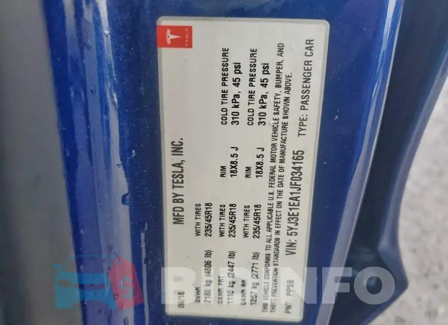 5YJ3E1EA1JF034165 Photo# 12