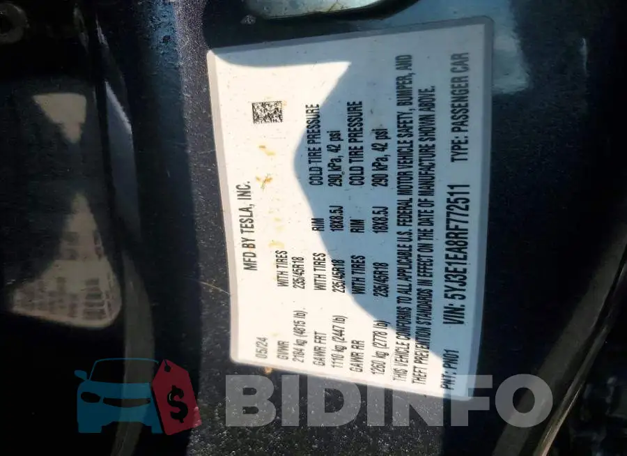 5YJ3E1EA8RF772511 Photo# 12