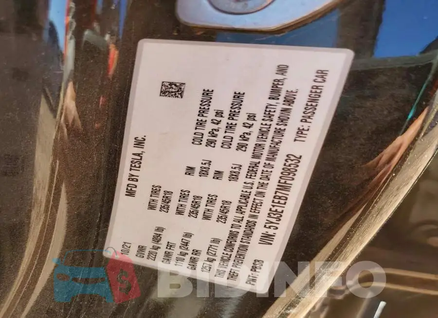 5YJ3E1EB7MF098532 Photo# 12