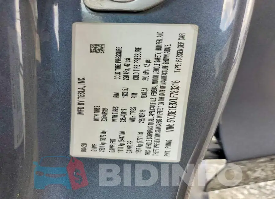 5YJ3E1EBXLF783316 Photo# 12