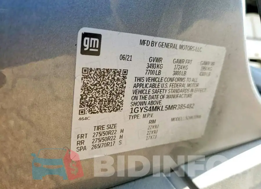 1GYS4MKL5MR385482 Photo# 14