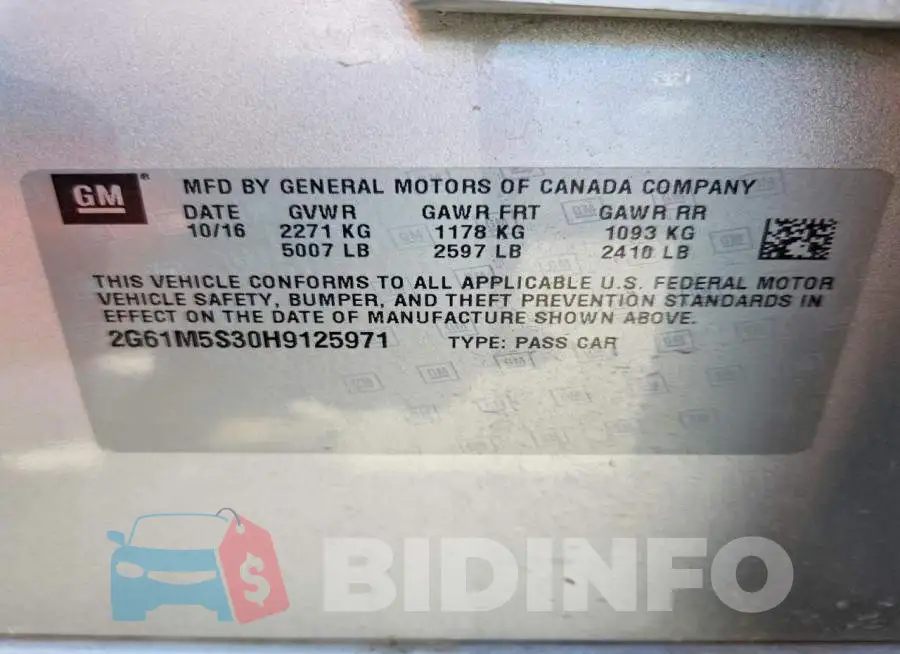 2G61M5S30H9125971 Photo# 12