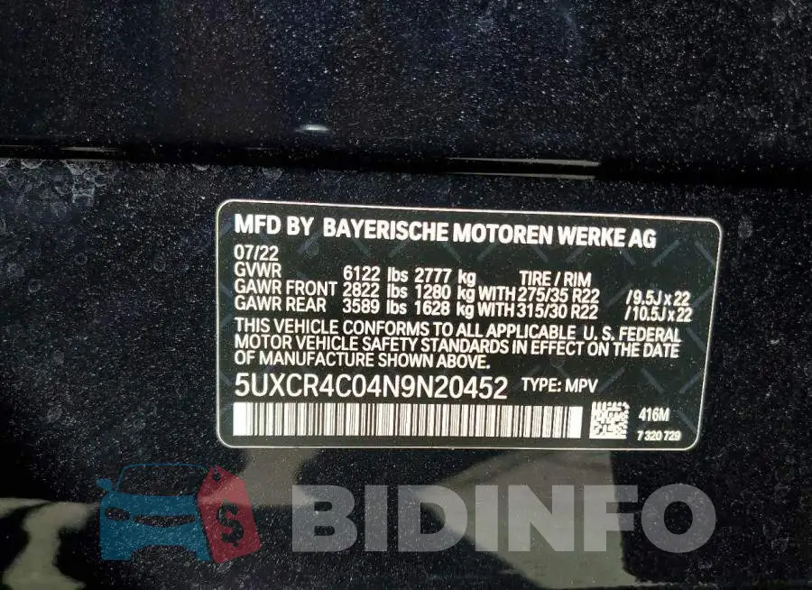 5UXCR4C04N9N20452 Photo# 14
