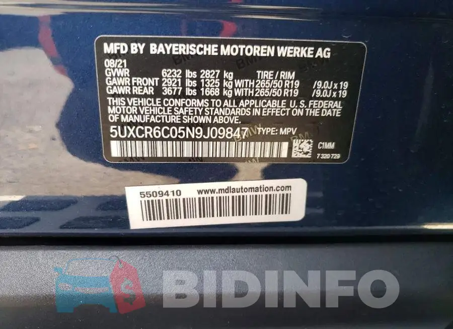 5UXCR6C05N9J09847 Photo# 14