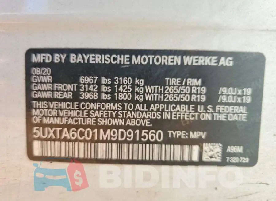 5UXTA6C01M9D91560 Photo# 13