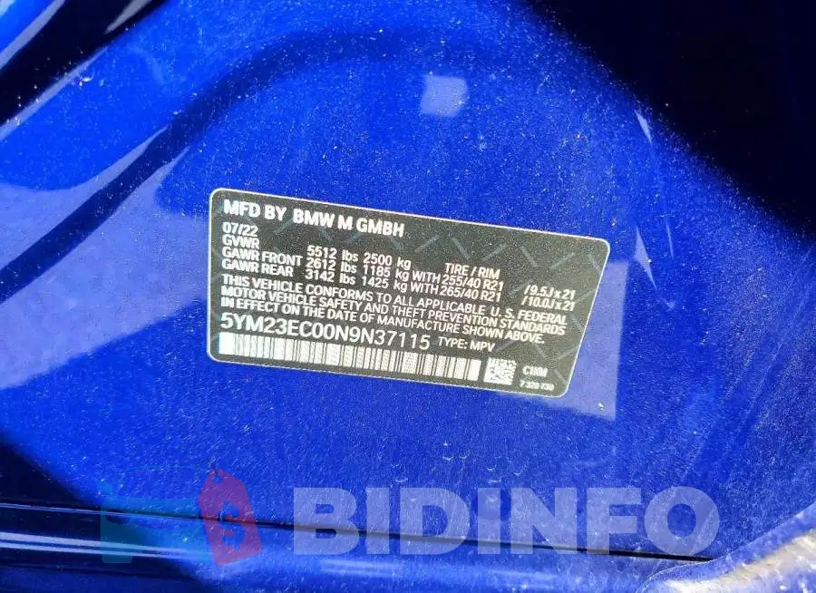 5YM23EC00N9N37115 Photo# 13