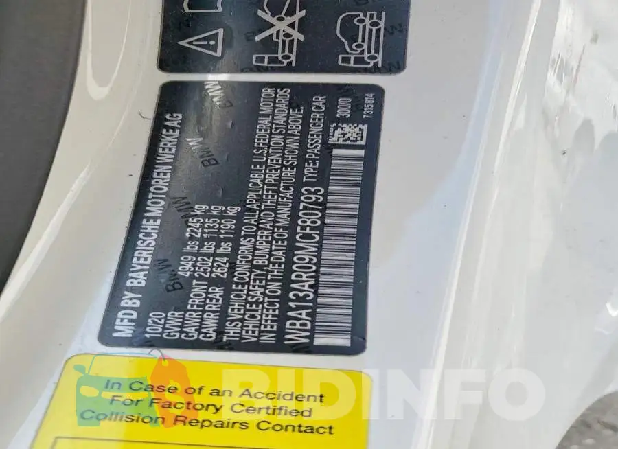 WBA13AR09MCF80793 Photo# 12