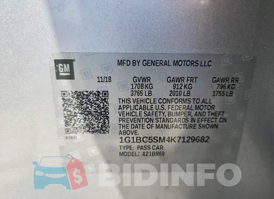 1G1BC5SM4K7129682 Photo# 12