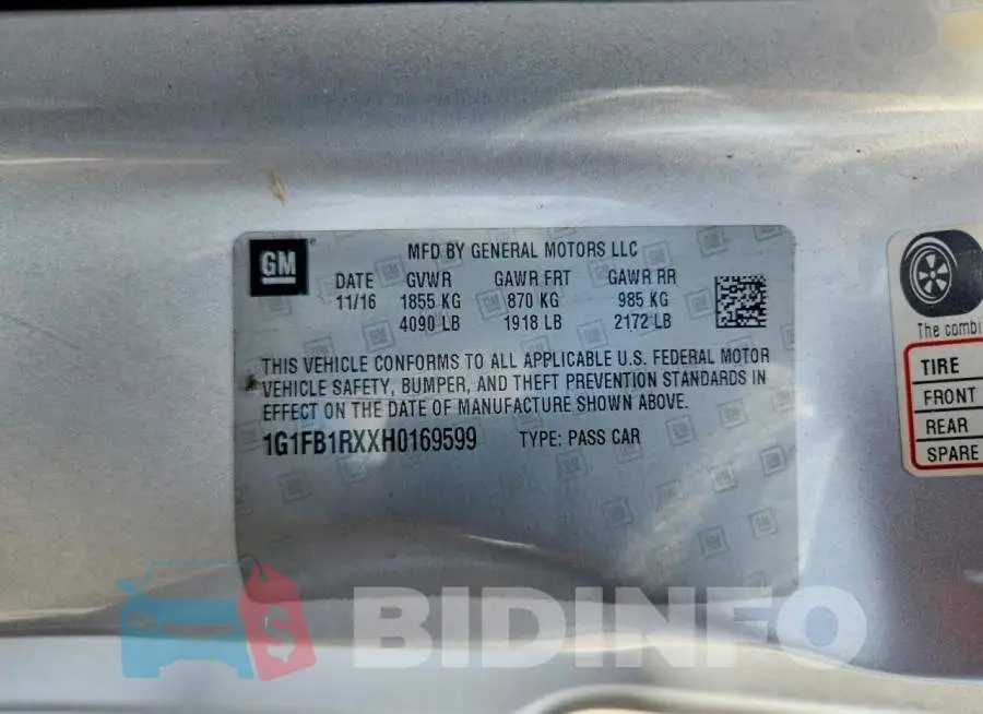 1G1FB1RXXH0169599 Photo# 12