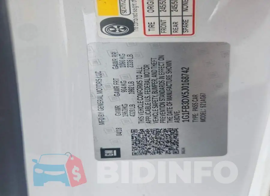 1G1FB3DX5J0168742 Photo# 12