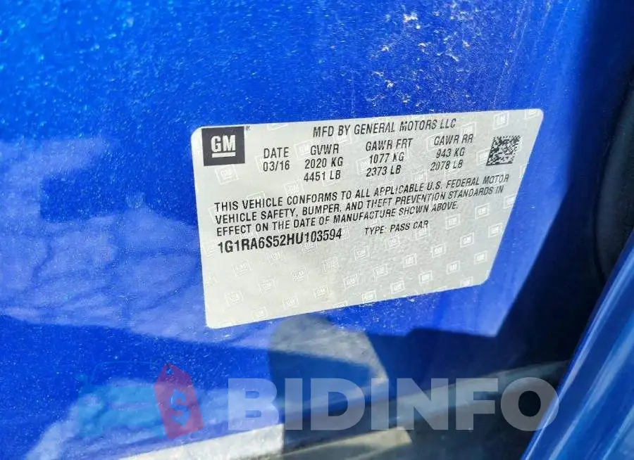 1G1RA6S52HU103594 Photo# 12