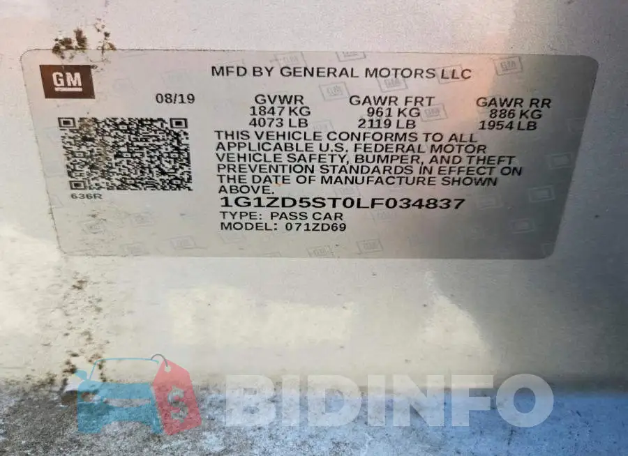 1G1ZD5ST0LF034837 Photo# 12