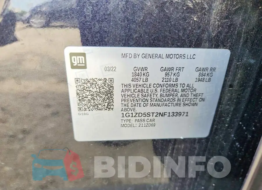 1G1ZD5ST2NF133971 Photo# 12