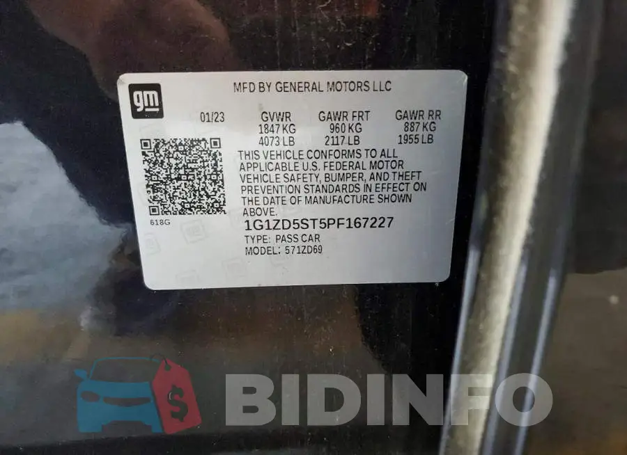 1G1ZD5ST5PF167227 Photo# 12